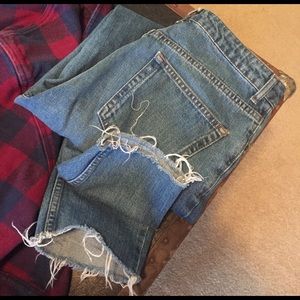 Topshop mom jeans modified by me.