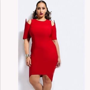 Plus size red hot dress