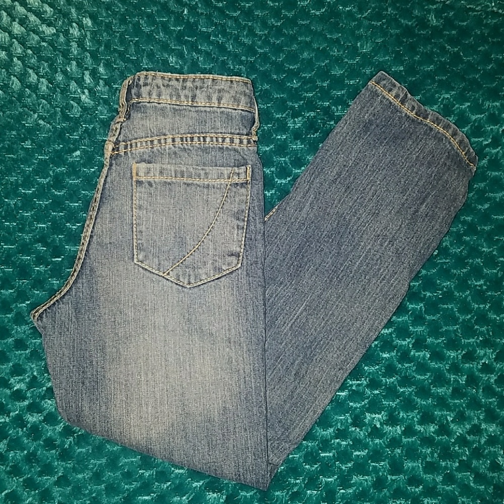 Kids paper denim&cloth jeans