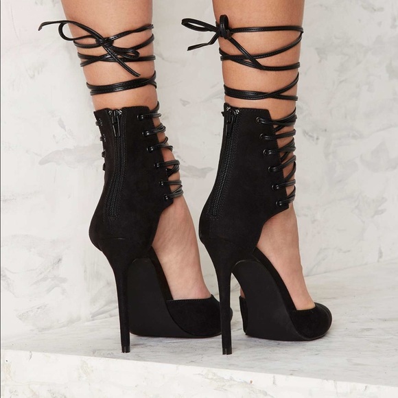 HOST POCK NEW CLEARANCE Lace up heels pointed toe - Picture 3 of 4