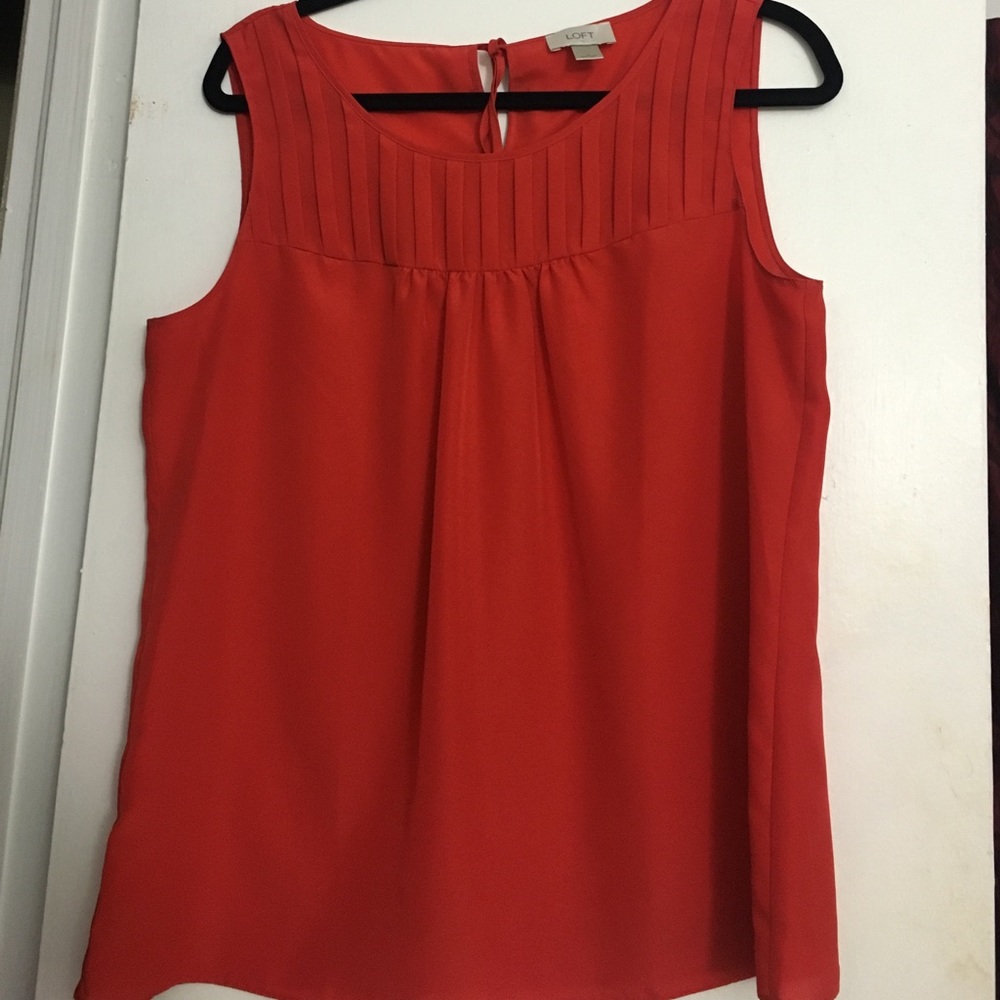 Orange Sleeveless Blouse