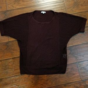 Maroon short sleeved NY&C sweater