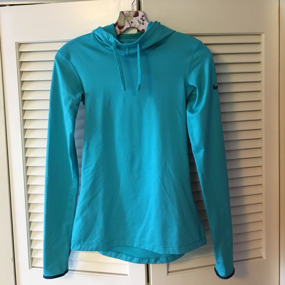 Teal Nike Dri-fit hoodie