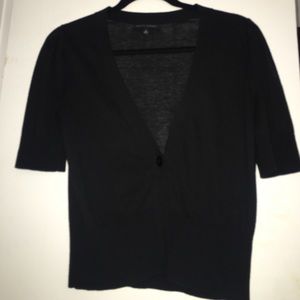 Black Short Sleeved Cardigan