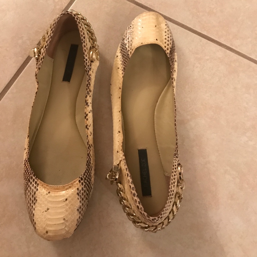 Rachel Zoe python ballet flats sz7.5