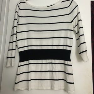 Black and White Striped Sweater