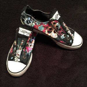 Ed Hardy Canvas Tennis Shoes