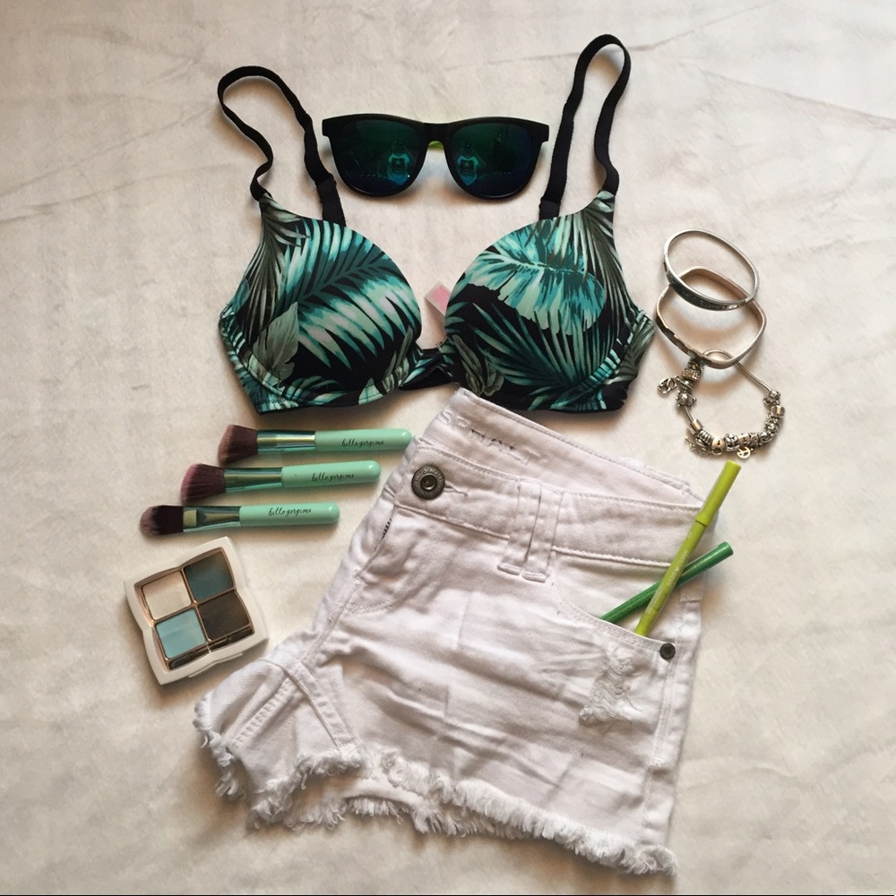 🅟🅘🅝🅚 Palm print Push up bra