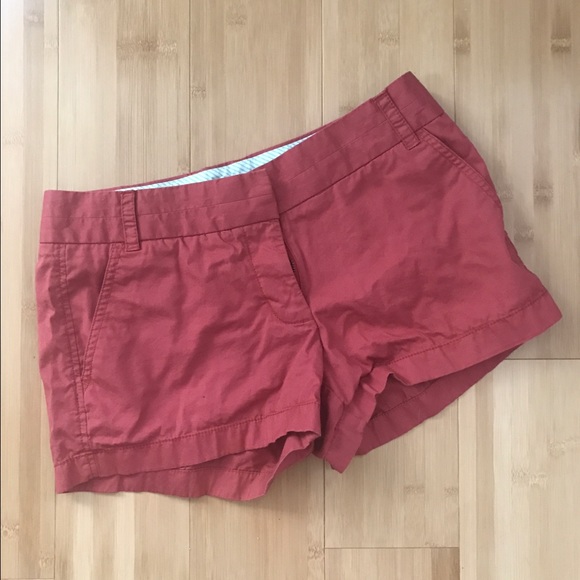 ✨FINAL SALE✨ J Crew Chino Shorts Red Pink Nautical - Picture 2 of 3