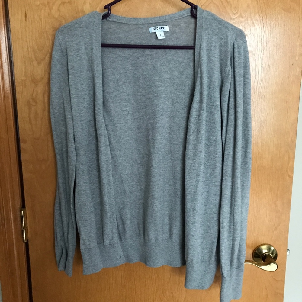 Gray Knit Cardigan