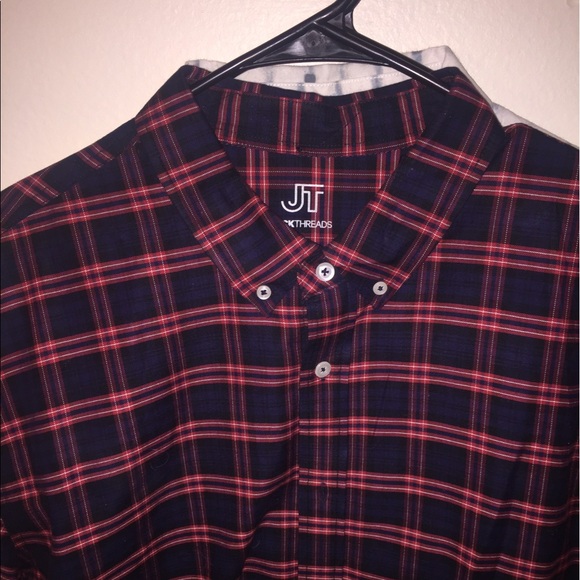 L/S Red and Blue Button Down - Picture 2 of 2