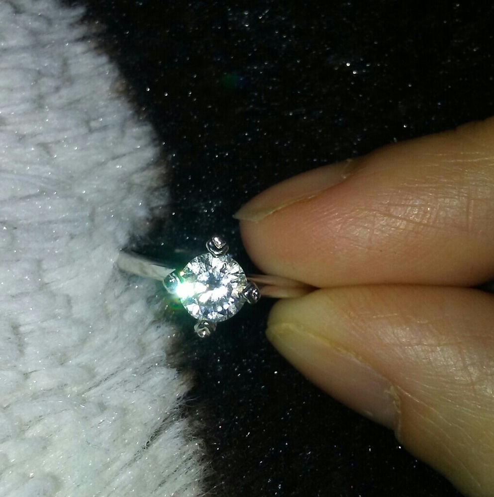Sterling Silver CZ engagement ring