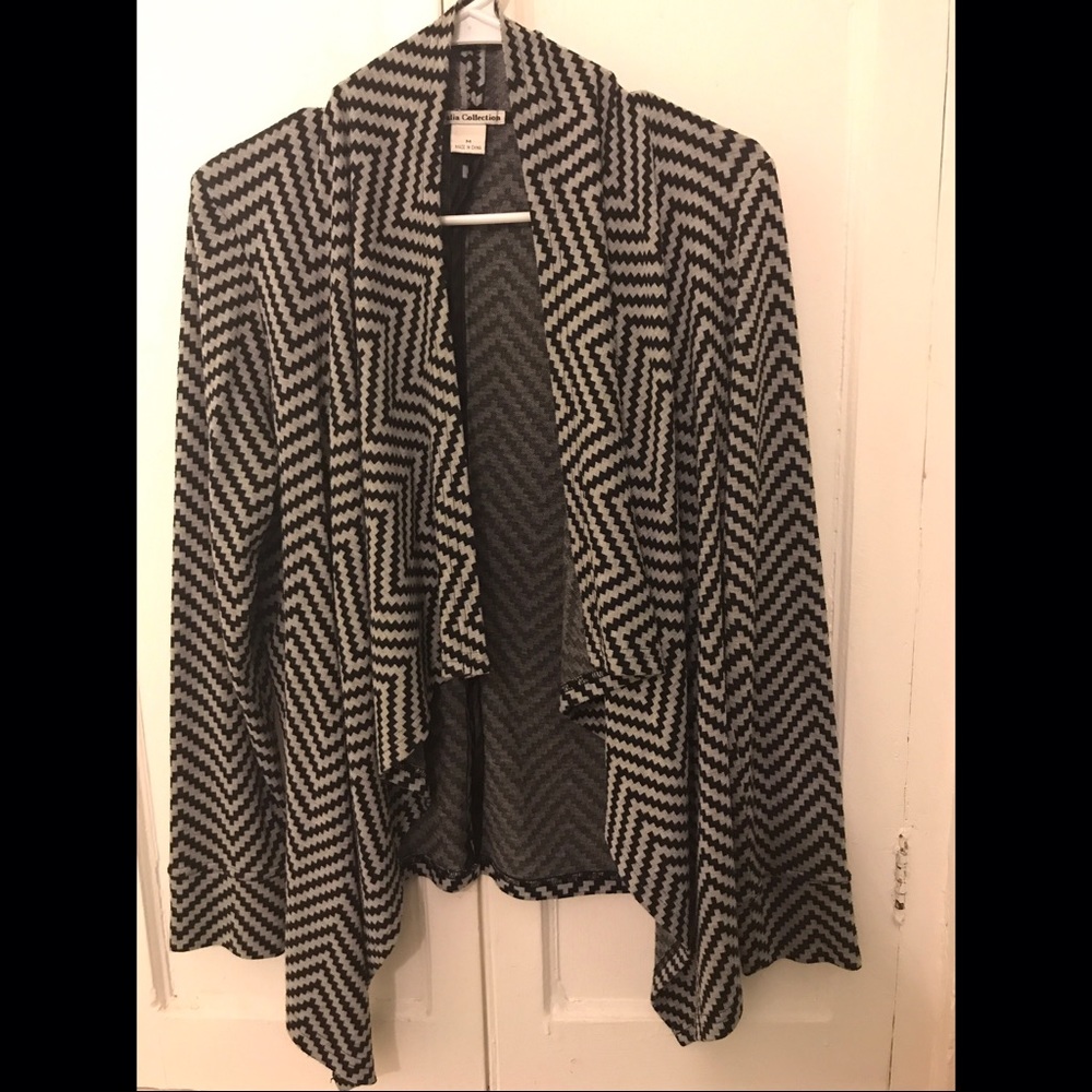 Black and grey cardigan