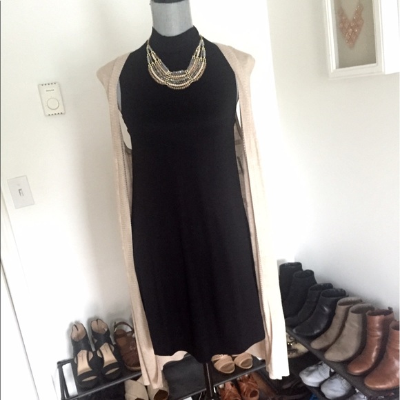 ✨2XHP✨ MOCK NECK SLEEVELESS DRESS BLACK SIZE SML - Picture 3 of 6