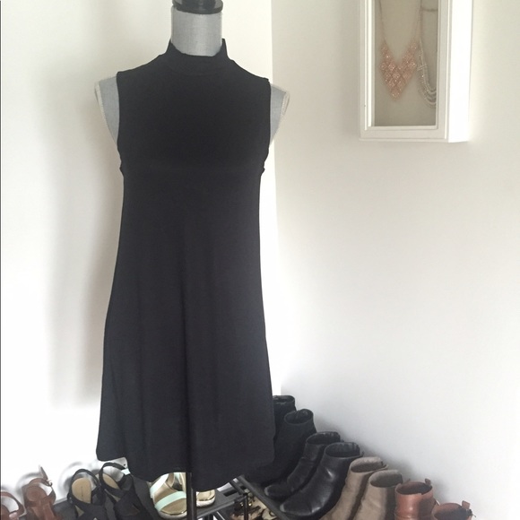 ✨2XHP✨ MOCK NECK SLEEVELESS DRESS BLACK SIZE SML - Picture 4 of 6
