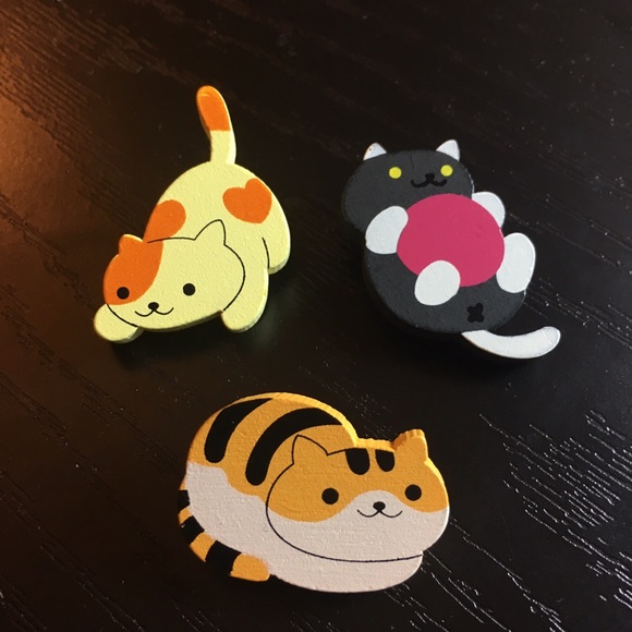 Cat pins - set of 3 🐈🐈🐈 - Picture 2 of 3