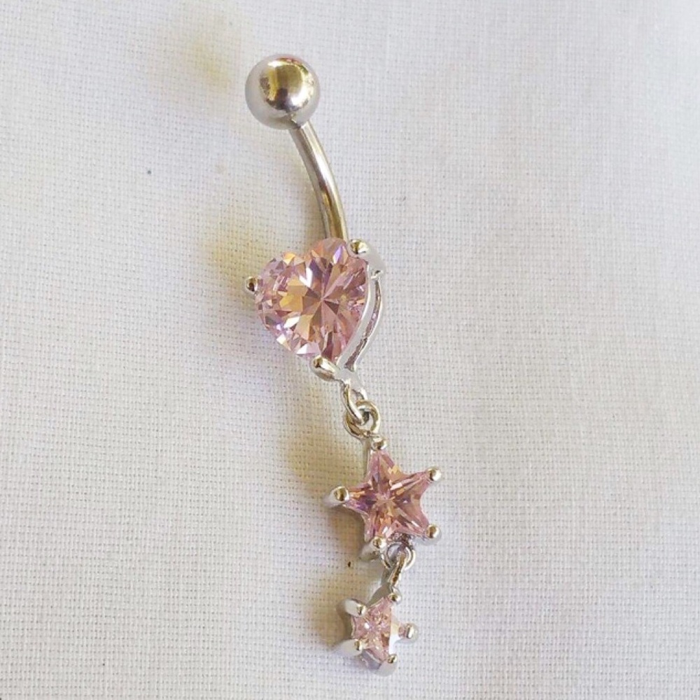 🍒CUTE HEART  BELLY PIERCING🍒