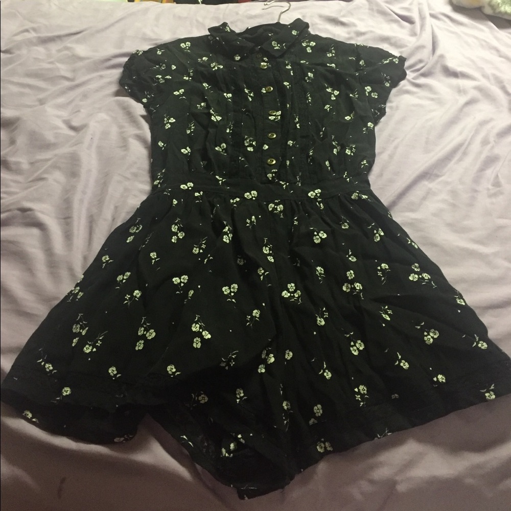 Light black floral romper!