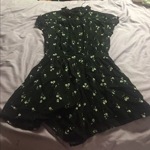 Light black floral romper!