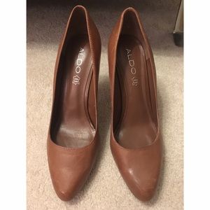 Aldo Arnoldoa brown leather heels *worn twice*