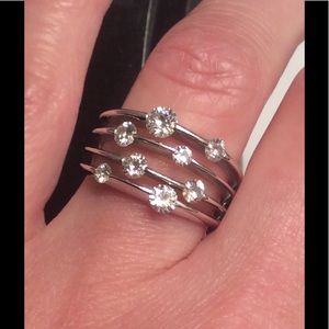 14KT White Gold Moissanite Ring