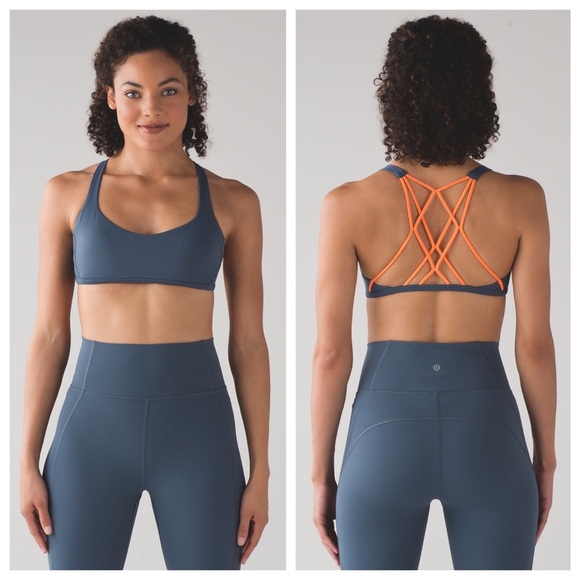 lululemon athletica Other - Lululemon Free to Be Zen Bra Astro Blue & Orange