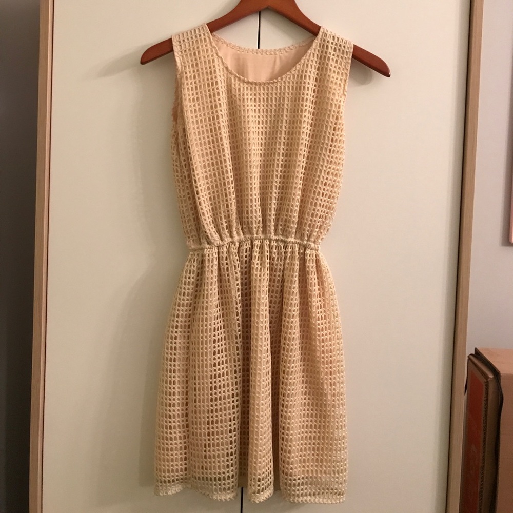 Cream Crochet Dress
