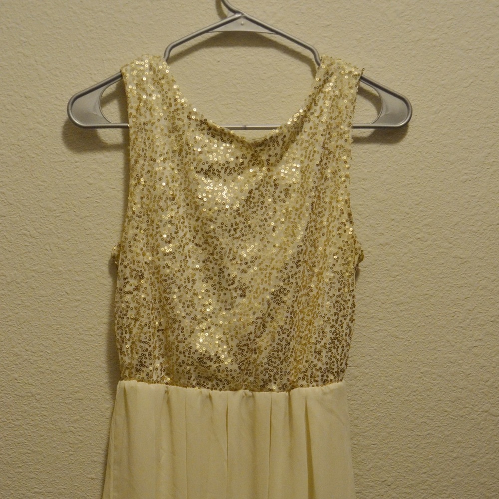 Gold Sequined Fancy Dress
