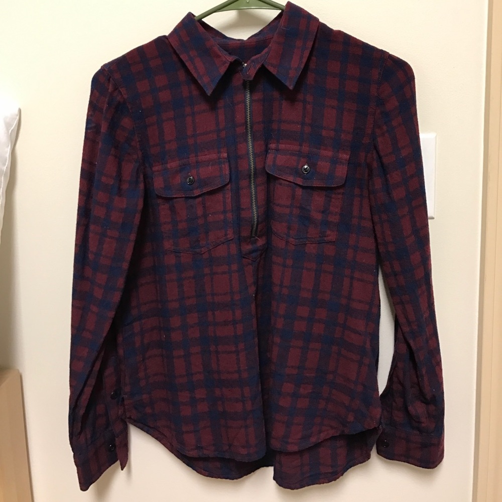 Plaid zip-front Madewell Flannel