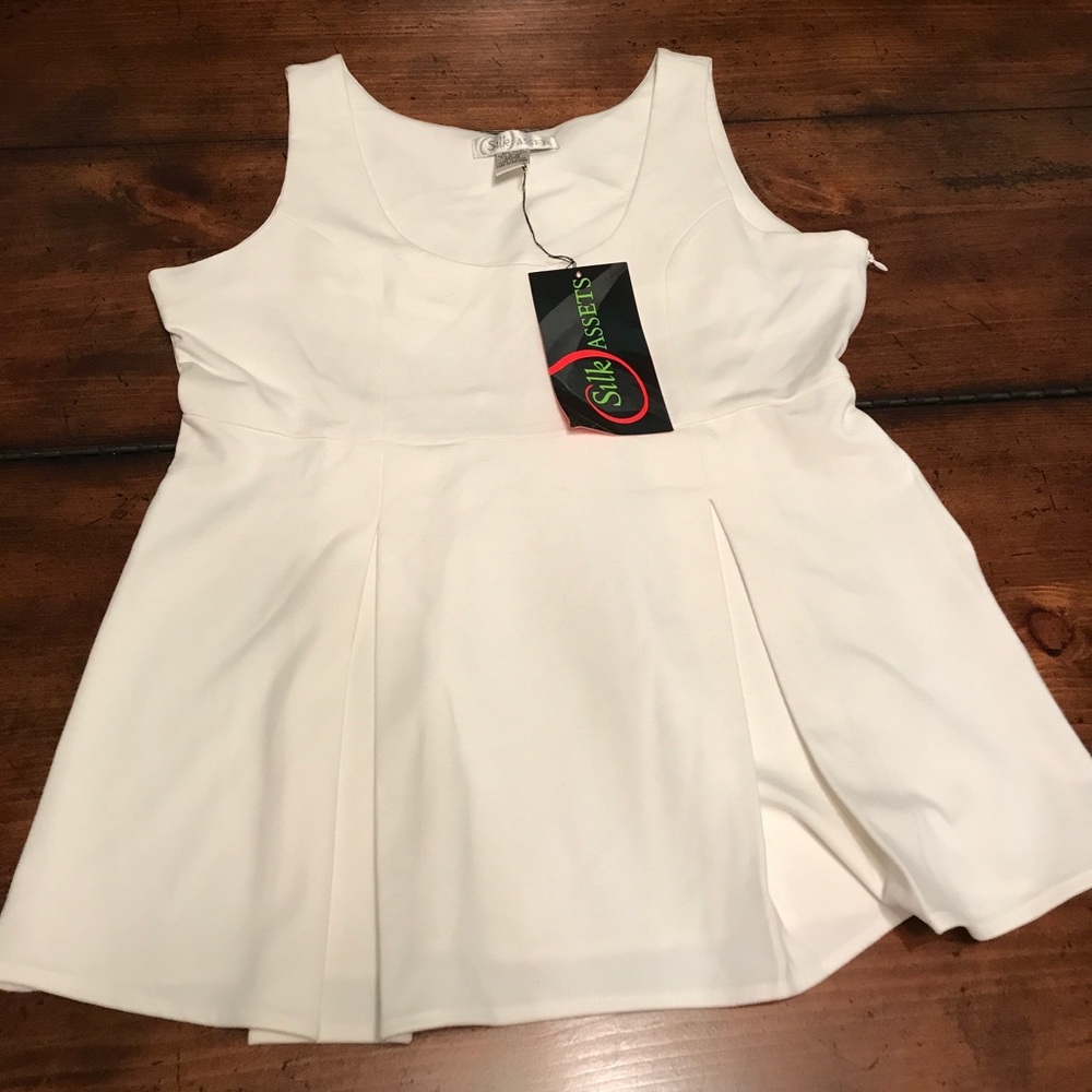 Ladies white tank top