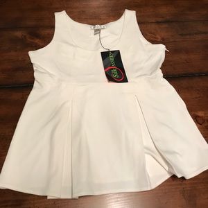 Ladies white tank top