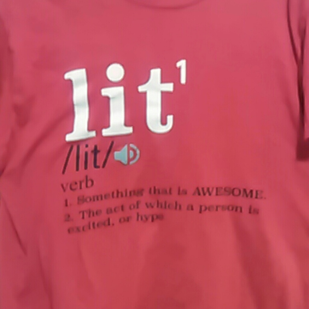 LIT red shirt.