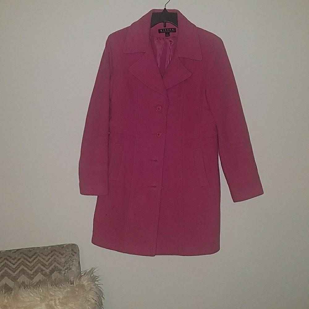 Fuschia wool coat