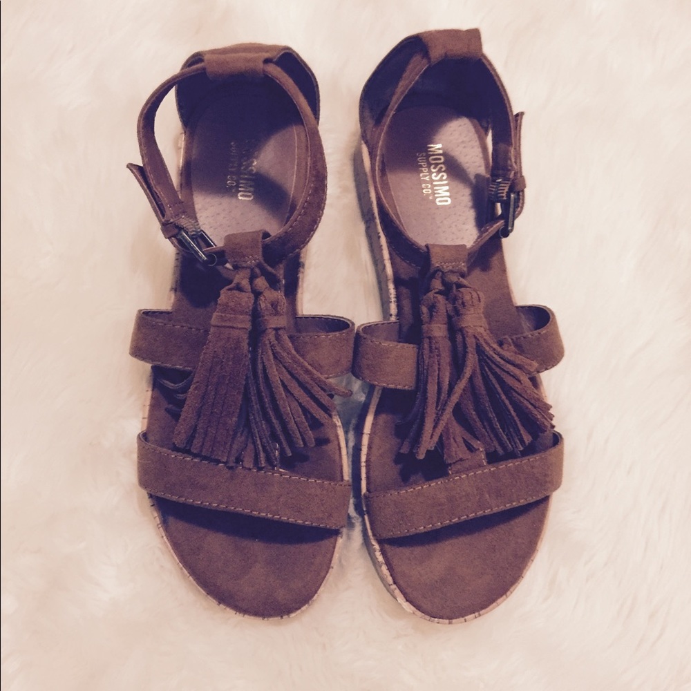 Brown Tassel Sandals