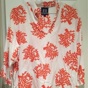 Escapada L White with Coral Tunic