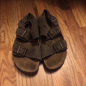 Birkenstock two strap and heel strap