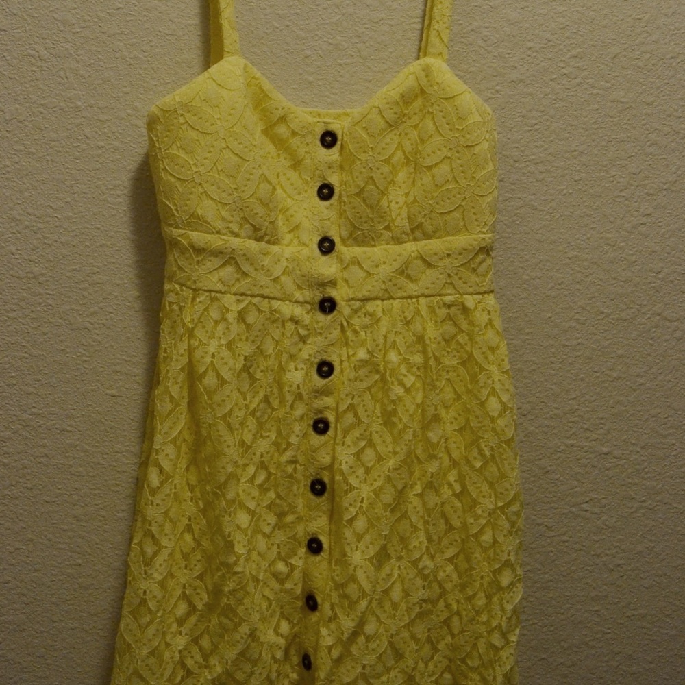 Yellow lace dress