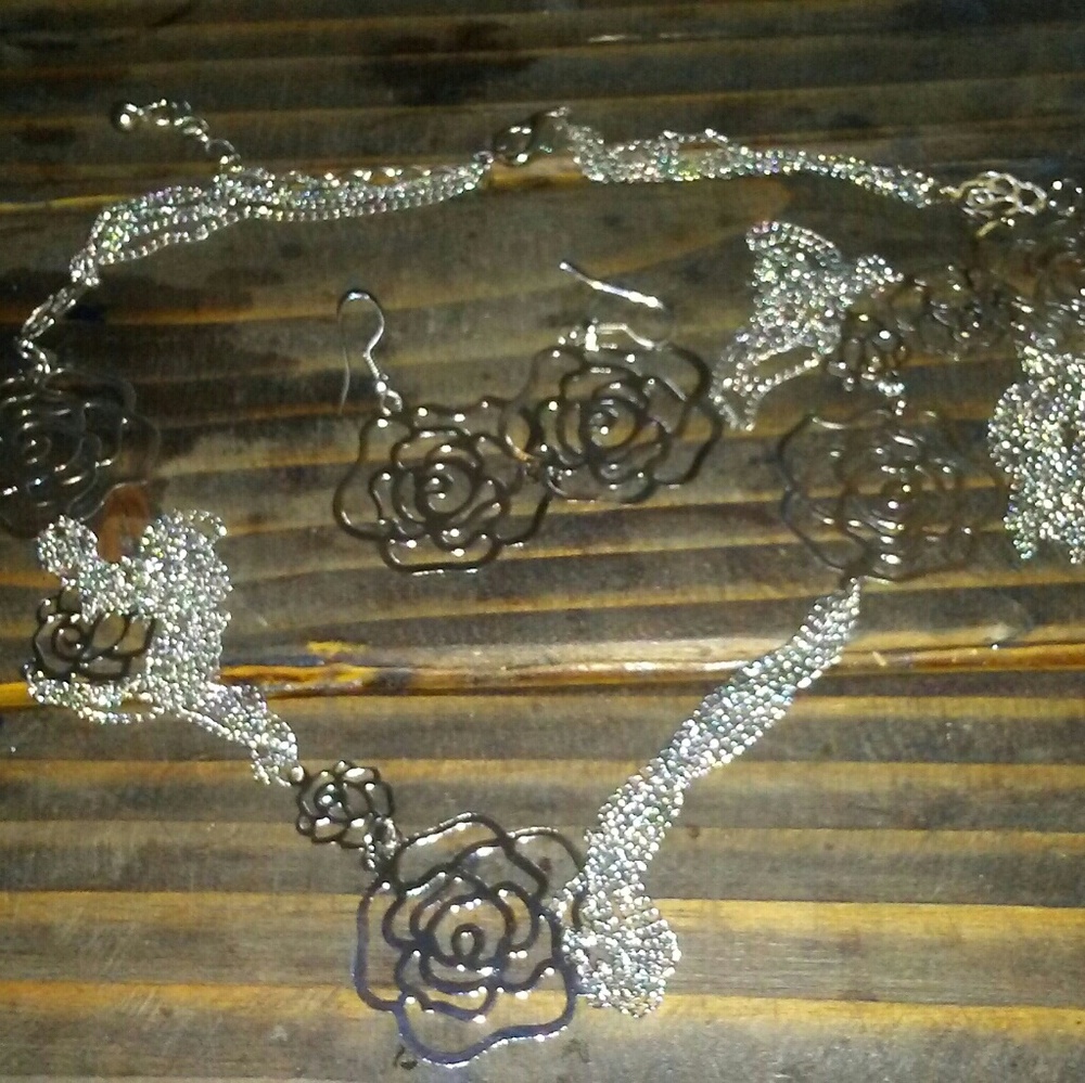 Silver Rose Set