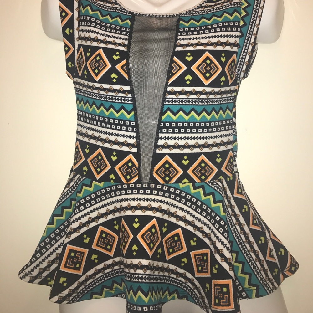 Tribal peplum top
