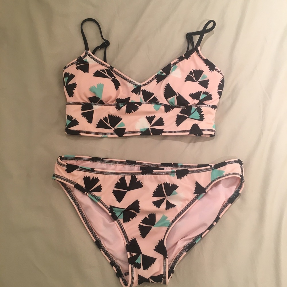 Marc Jacobs Adobe Pink Sexy Bra Top Bikini Suit