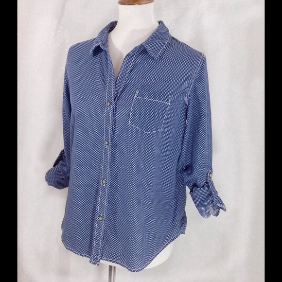 DKNY Jeans Button-Down Shirt with Stars Print - Picture 3 of 7