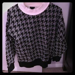 Theory houndstooth print sweatshirt