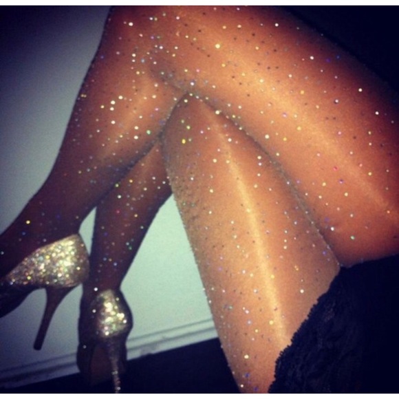 Beautiful Sparkling Rainbow Rhinestone Pantyhose - Picture 2 of 4