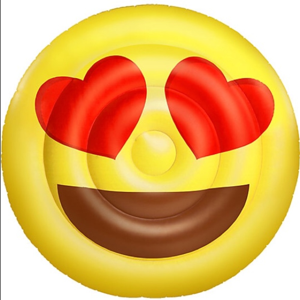 Giant Heart Eyes Emoji Pool Float/Beach Floatie