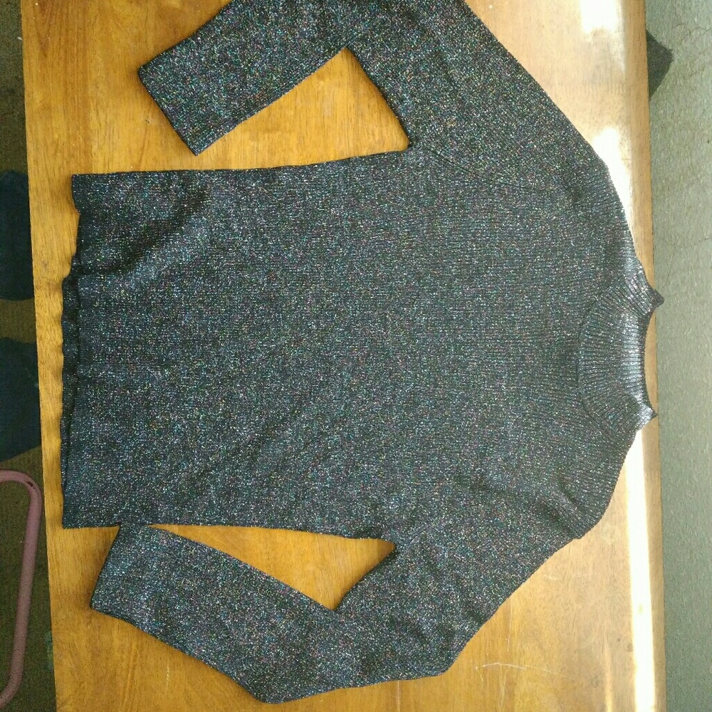 Black sparkly festive color sweater