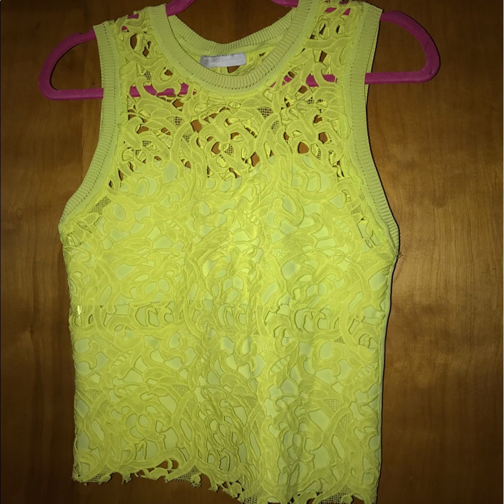 Zara Bright yellow giupur top