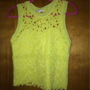 Zara Bright yellow giupur top