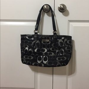 Coach black and silver purse!