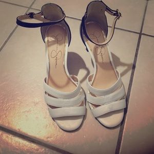 Jessica Simpson Black & white Sandal Heels