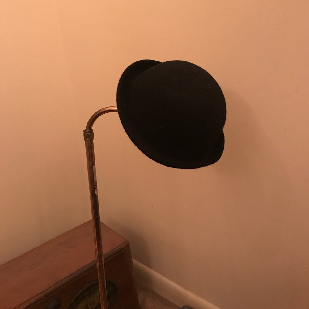 Black wool bowler hat
